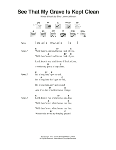 See That My Grave Is Kept Clean von Blind Lemon Jefferson (Download) 