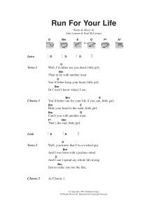 Run For Your Life von The Beatles (Download) 