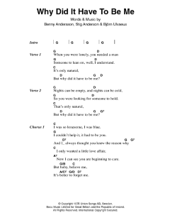 Why Did It Have To Be Me von ABBA (Download) 