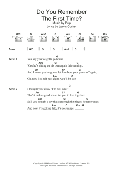 Do You Remember The First Time? von Pulp (Download) 