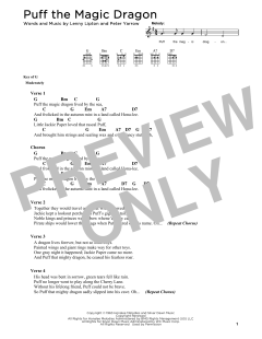 Puff The Magic Dragon von Peter, Paul & Mary (Download) 