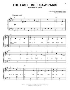 The Last Time I Saw Paris von Jerome Kern (Download) 
