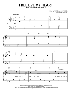 I Believe My Heart von David Zippel (Download) 