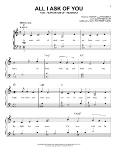 All I Ask Of You von Andrew Lloyd Webber (Download) 