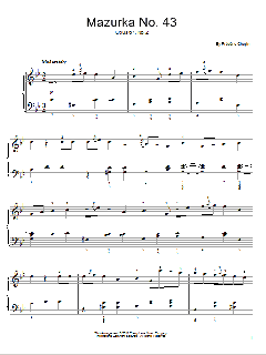 Mazurka  Op. 67, No. 2 von Frédéric Chopin (Download) 