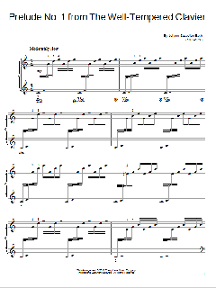 Prelude No. I (Well-Tempered Clavier, Book 1) von Johann Sebastian Bach (Download) 