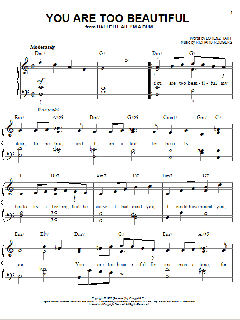 You Are Too Beautiful von Lorenz Hart (Download) 