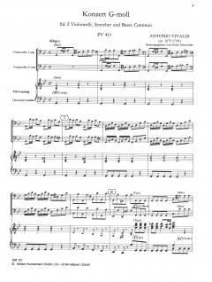 Konzert für 2 Violoncelli g-moll RV 411 von Antonio Vivaldi im Alle Noten Shop kaufen