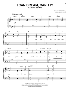 I Can Dream, Can't I? von Sammy Fain (Download) 