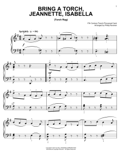 Bring A Torch, Jeannette, Isabella [Ragtime version] von 17th Century French Carol (Download) 