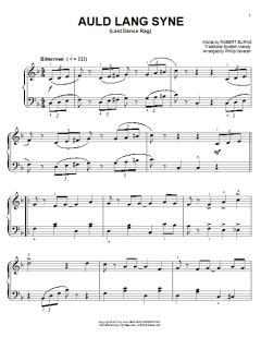 Auld Lang Syne [Ragtime version] von Robert Burns (Download) 