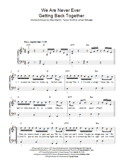 We Are Never Ever Getting Back Together von Taylor Swift (Download) 