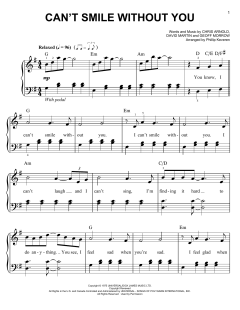 Can't Smile Without You von Barry Manilow (Download) 