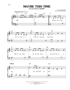 Maybe This Time von John Kander (Download) 