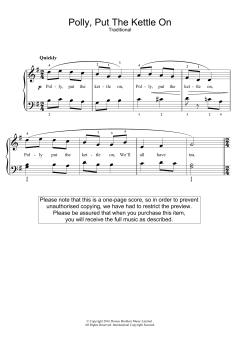 Polly Put The Kettle On von Traditional (Download) 