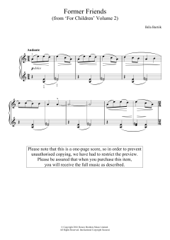 Former Friends (From 'For Children', Volume 2) von Béla Bartók (Download) 