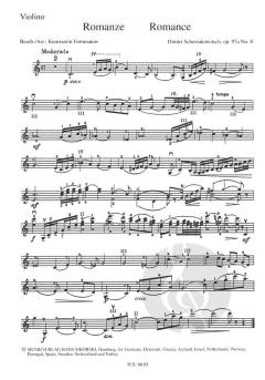Romanze op. 97a Nr. 8 von Dmitri Schostakowitsch für Violine und Klavier im Alle Noten Shop kaufen