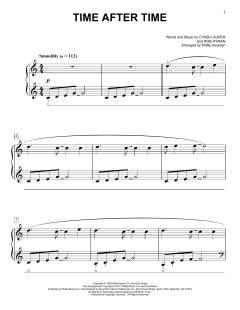 Time After Time [Classical version] von Cyndi Lauper (Download) 