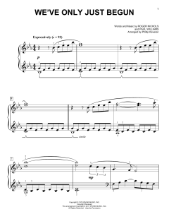 We've Only Just Begun [Classical version] von Paul Williams (Download) 