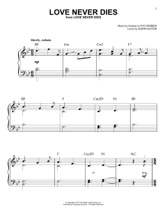 Love Never Dies von Glenn Slater (Download) 