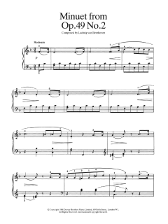 Minuet from Op. 49, No.2 von Ludwig van Beethoven (Download) 