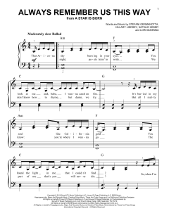 Always Remember Us This Way von Lady Gaga (Download) 