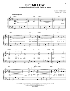 Speak Low von Kurt Weill (Download) 