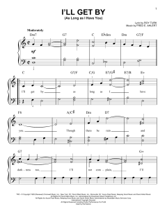 I'll Get By (As Long As I Have You) von Fred E. Ahlert (Download) 
