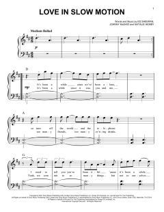 Love In Slow Motion von Ed Sheeran (Download) 