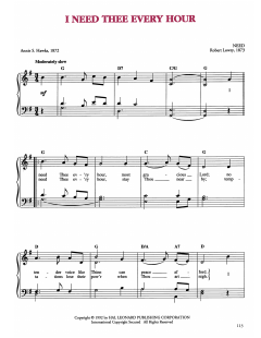 I Need Thee Every Hour von Robert Lowry (Download) 