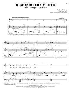 Il Mondo Era Vuoto von Adam Guettel (Download) 