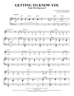Getting To Know You von Rodgers & Hammerstein (Download) 