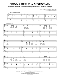 Gonna Build A Mountain von Leslie Bricusse (Download) 