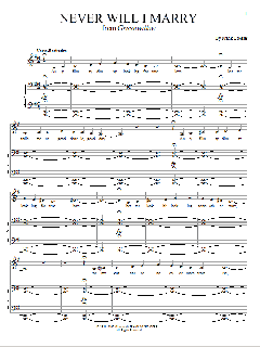 Never Will I Marry von Frank Loesser (Download) 