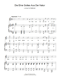Die Ehre Gottes Aus Der Natur Op.48 No.4 von Ludwig van Beethoven (Download) 