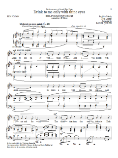 Drink To Me Only With Thine Eyes von Roger Quilter (Download) 
