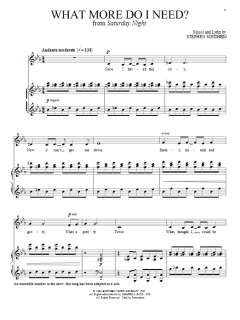 What More Do I Need? von Stephen Sondheim (Download) 