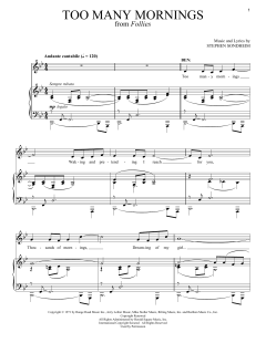 Too Many Mornings von Stephen Sondheim (Download) 