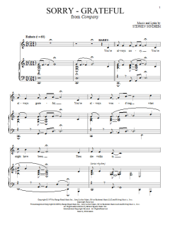 Sorry - Grateful von Stephen Sondheim (Download) 
