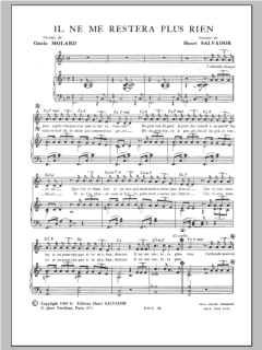 Il Ne Me Restera Plus Rien von Henri Salvador (Download) 