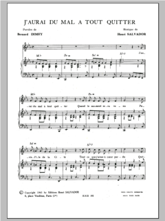 J'aurai Du Mal A Tout Quitter von Henri Salvador (Download) 