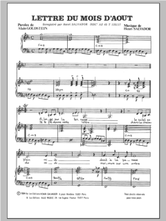 Lettre Du Mois D'aout von Henri Salvador (Download) 