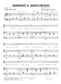 Sonnet A Mouloudji von Claude Nougaro (Download) 