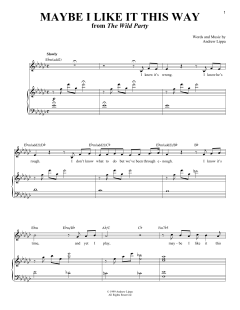 Maybe I Like It This Way von Andrew Lippa (Download) 