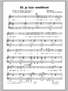 Et Je Fais Semblant von Robert Constandinos (Download) 