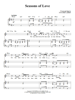 Seasons Of Love von Jonathan Larson (Download) 