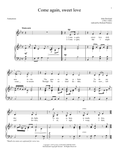 Come Again, Sweet Love von John Dowland (Download) 