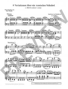6 Variationen in a-Moll op. 107 Nr. 7 von Ludwig van Beethoven 