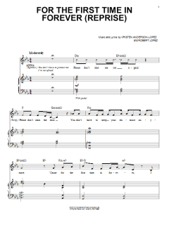 For The First Time In Forever (Reprise) von Robert Lopez (Download) 