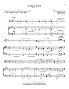 In The Mornin' von Charles Ives (Download) 